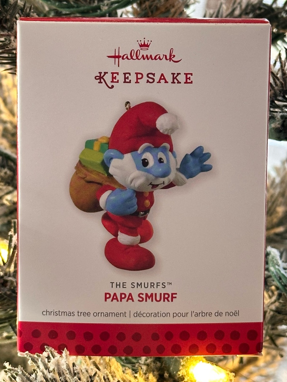 2013 Hallmark Keepsake Papa Smurf Christmas Ornament